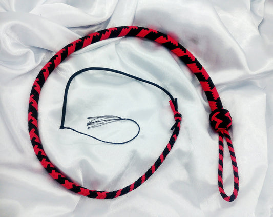 Black and red paracord whip